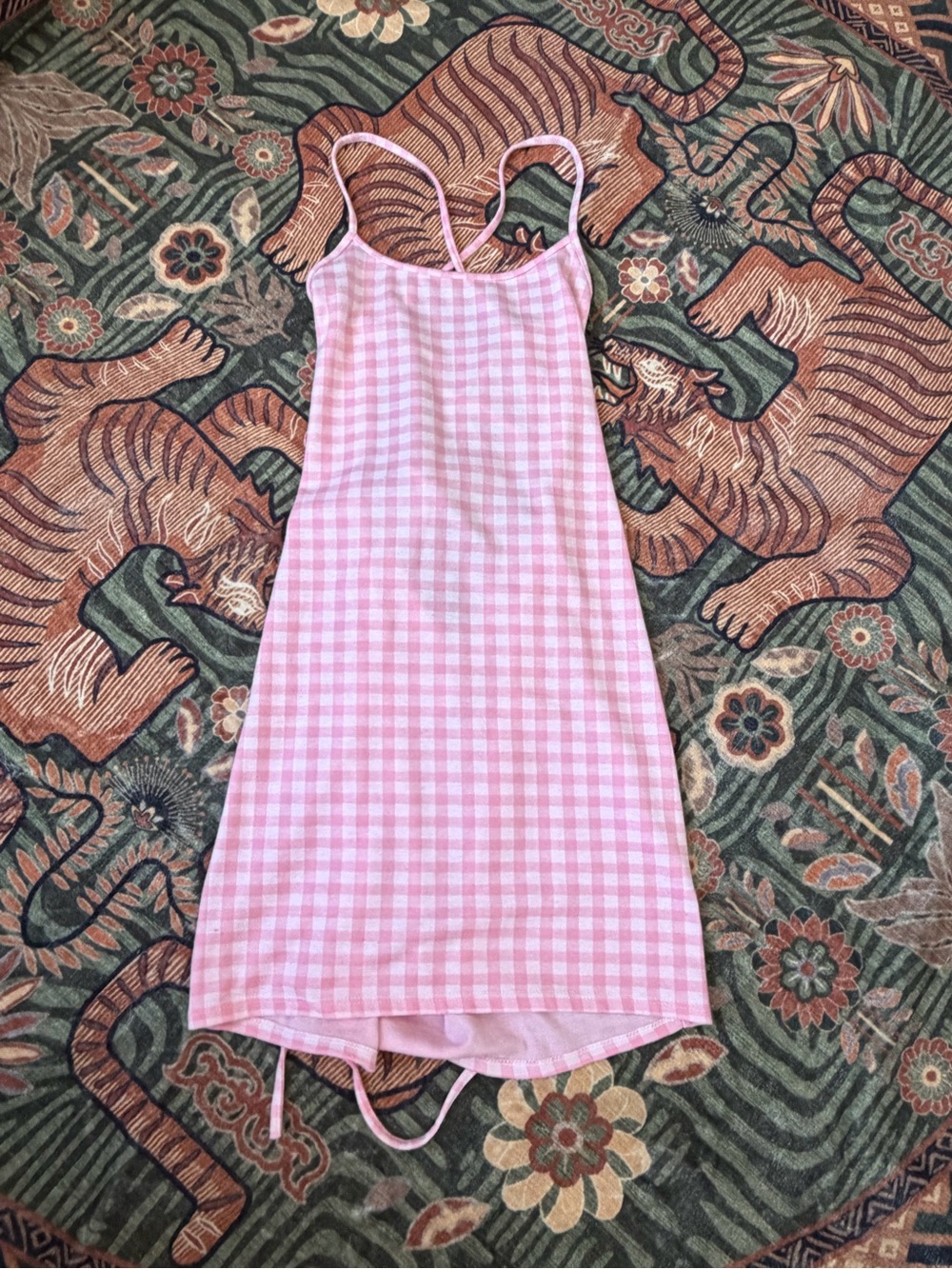 Rue21 Pink Gingham Mini Slip Dress